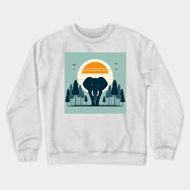 Elephant Crewneck Sweatshirt by DarkWave